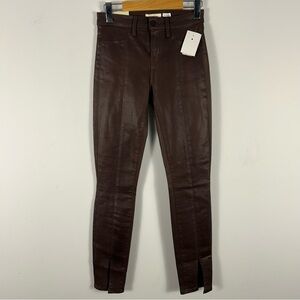 NWT L’Agence Jyothi High Rise Split Ankle Pants coated jeans 24x29